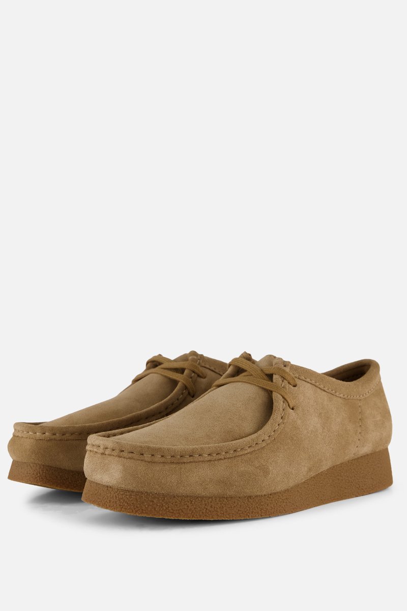 CLARKS WallabeeEVO Heren Veterschoenen - Suede - Bruin