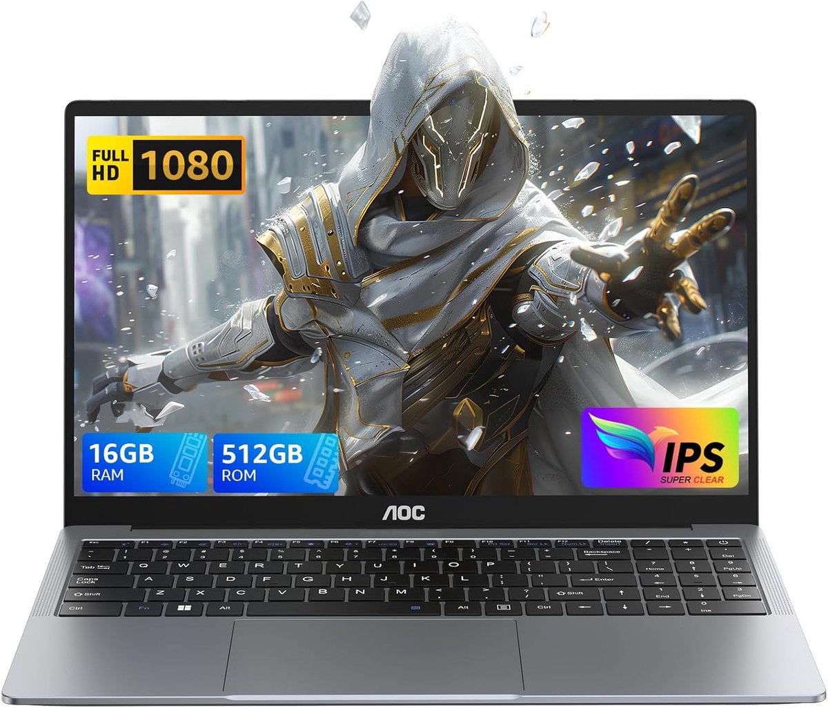 Krachtige Office Laptop met N97 Processor, 16GB RAM en 512GB SSD, Metalen Behuizing