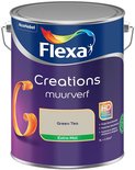 Blik Flexa Creations muurverf Extra Mat, kleur Green Tea.