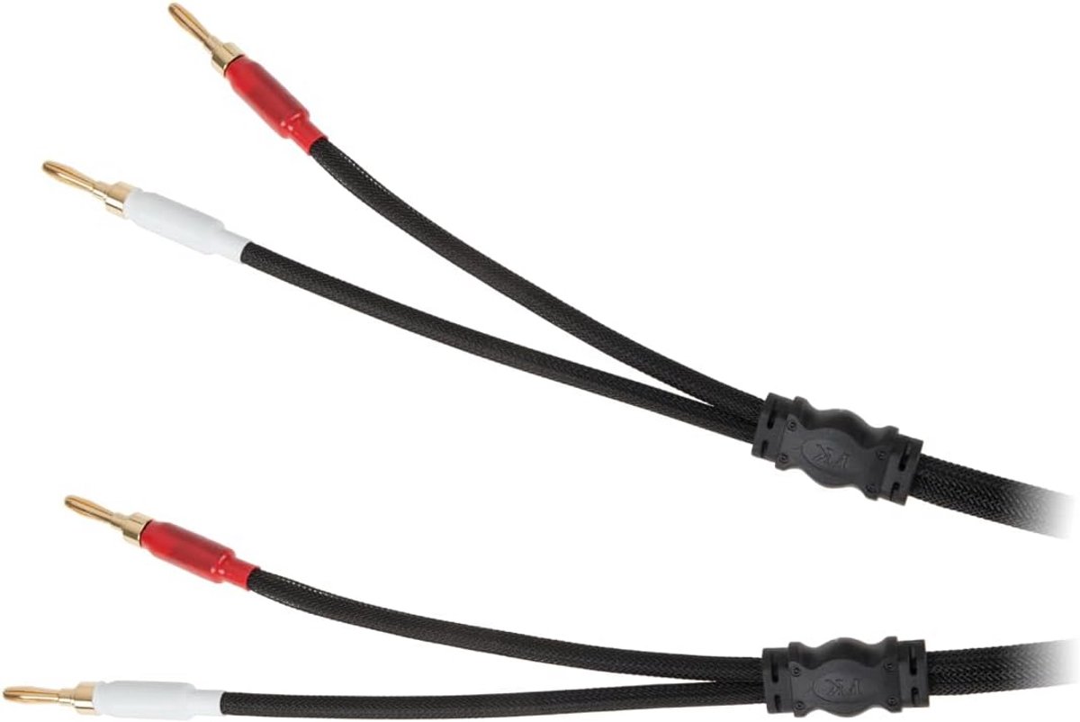 Luidsprekerkabel 3 Meter met Banaanstekkers (Zwart/Rood)
