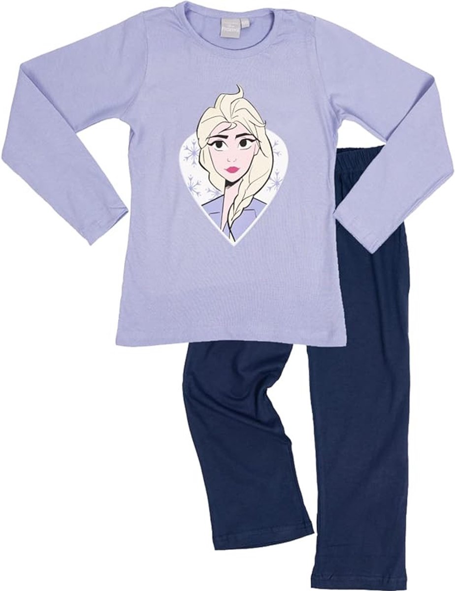 Disney Frozen Pyjama - Elsa - Katoen - Lila/navy