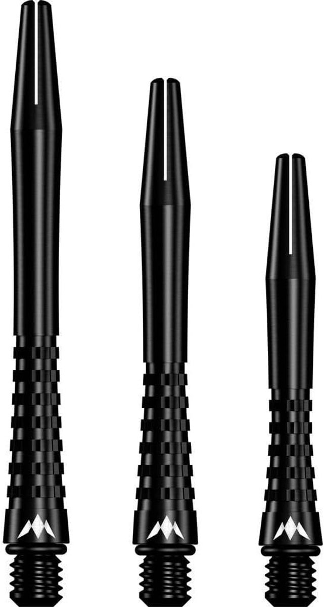Dartschachten Aluminium - Dart Accessoires - Darts Verbeteren - Uitgebreide Grip - Medium Lengte - Zwart