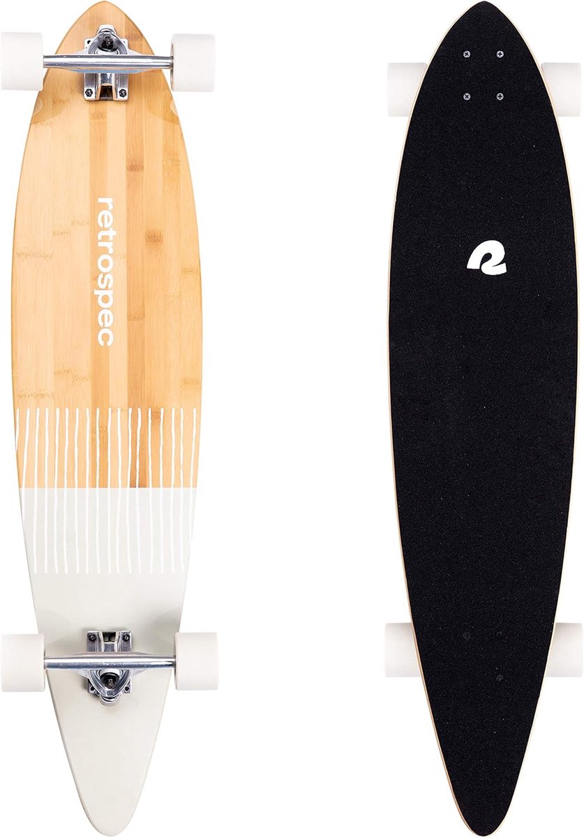 Longboard Skateboard Complete Cruising Carven - Bamboe & Canadees Esdoorn Hout