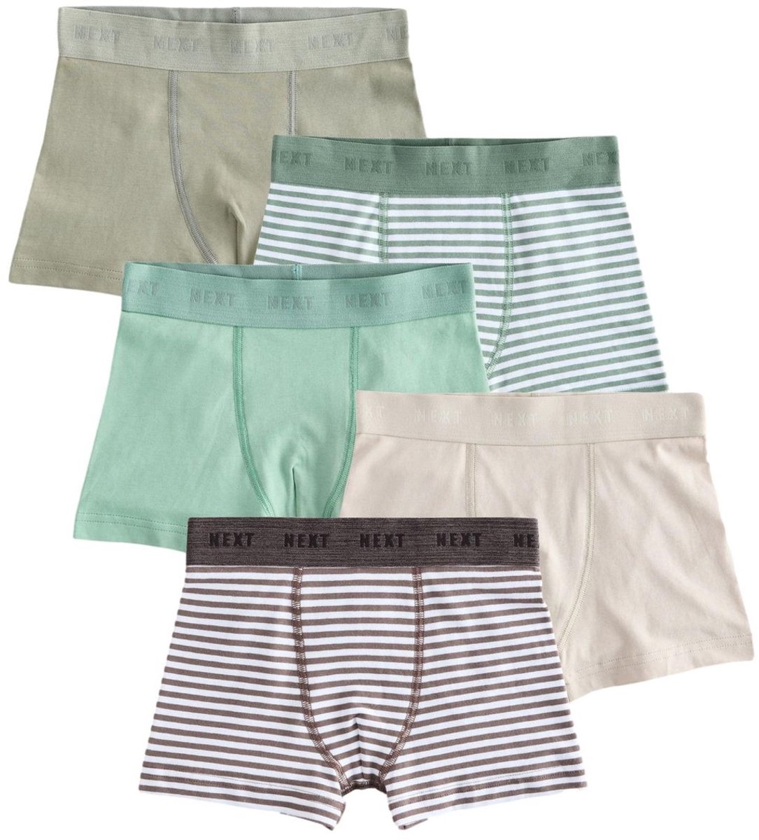 Next - Jongens - Set van 5 junior boxershorts - Groen