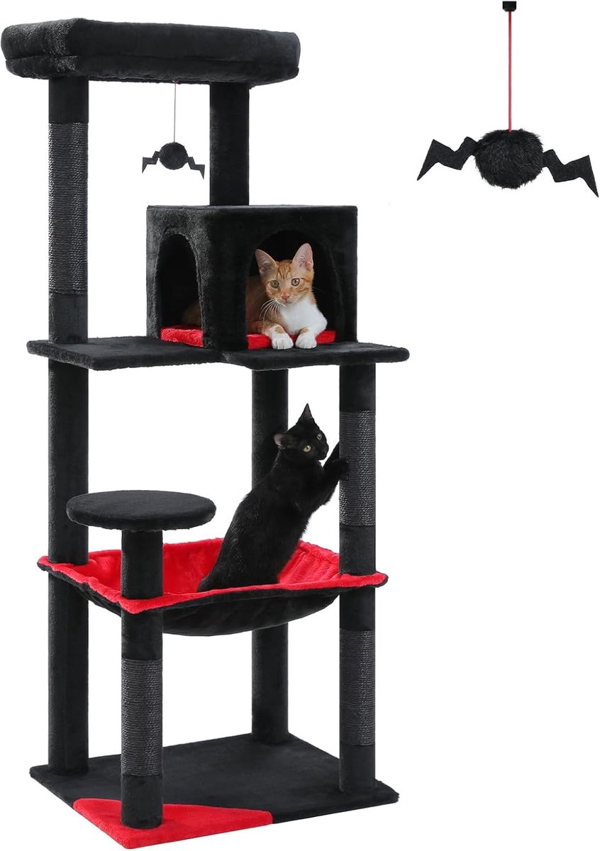 Grote Kattentoren Binnen met Krabpalen en Hangmat
