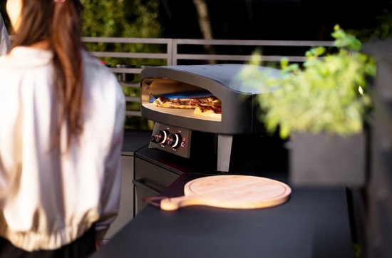 Cozze® 24” Pizza oven op Gas - Black Edition - Extra Groot - Dubbele Pizzasteen - Met Deur - Tot 600°C - Ø60 cm — afbeelding 4