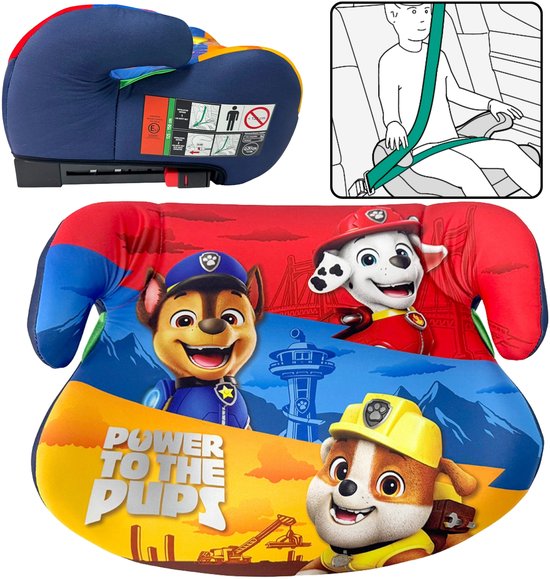 Paw Patrol Zitje ISOFIX, autostoeltje, autostoeltje voor jongens 22-36 kg, 125-150 cm