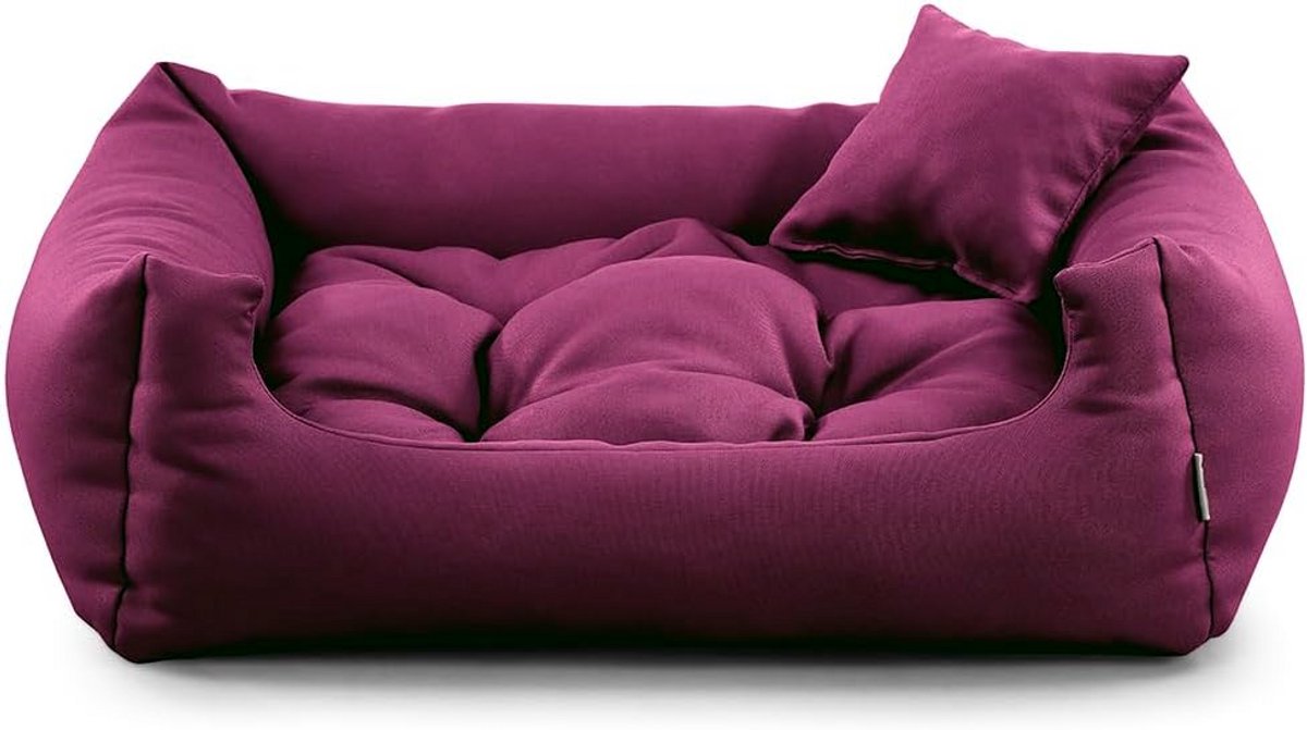 Comfortabel Hondenkussen Sofa voor Honden - Duurzaam en Hoogwaardig Rustbed (90x75, Paars)