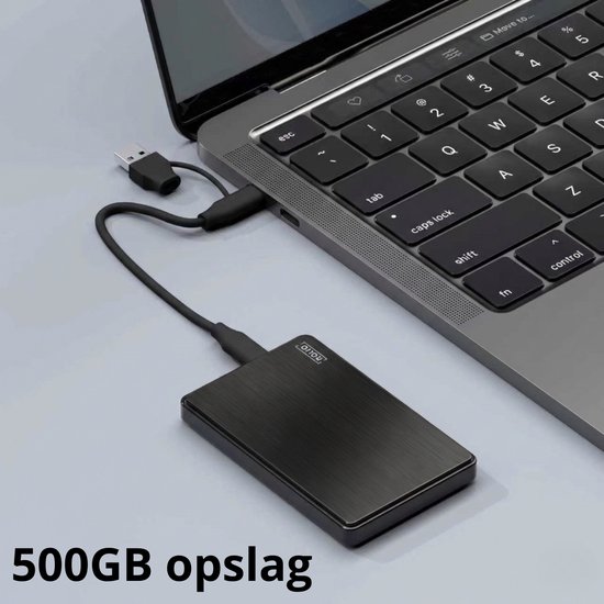 Rolio Externe Harde Schijf - USB 3.1 en USB C - 1Gbps snelheid - 500GB Opslag — afbeelding 3