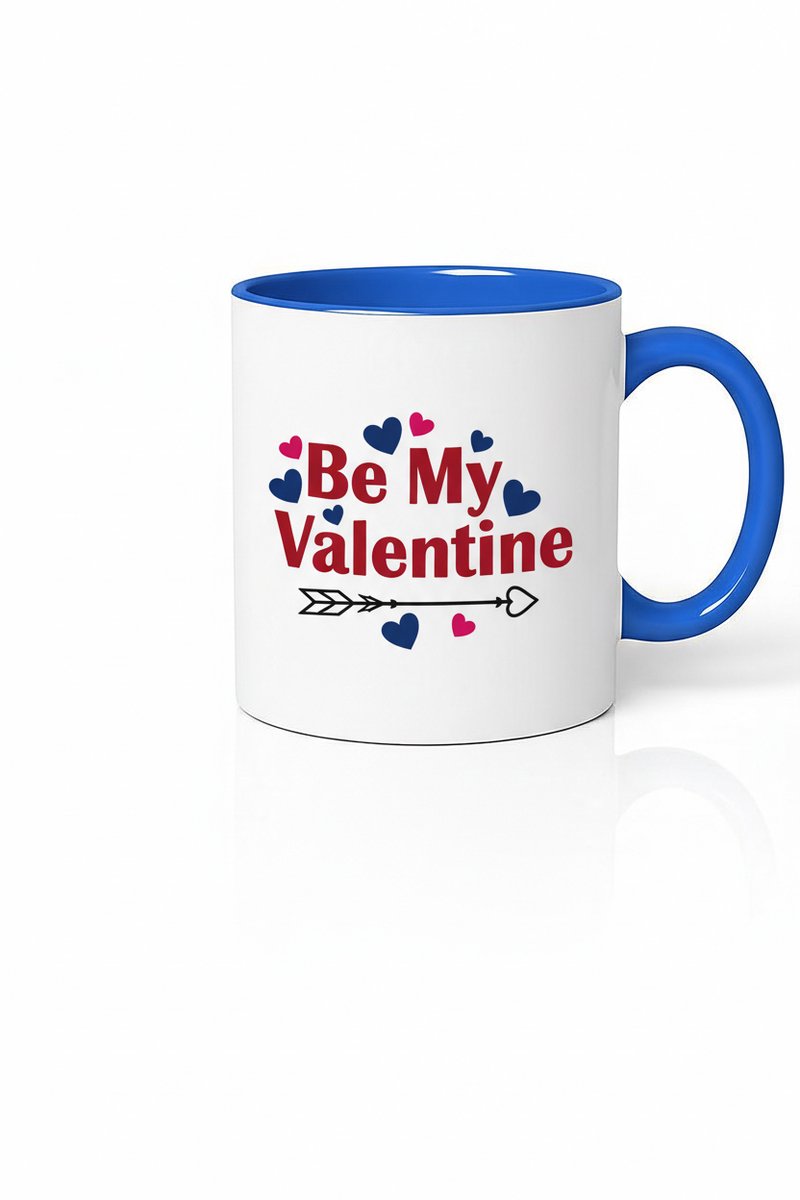 Valentijn Mok "Be My Valentine" met Hartjes - Romantisch Cadeau