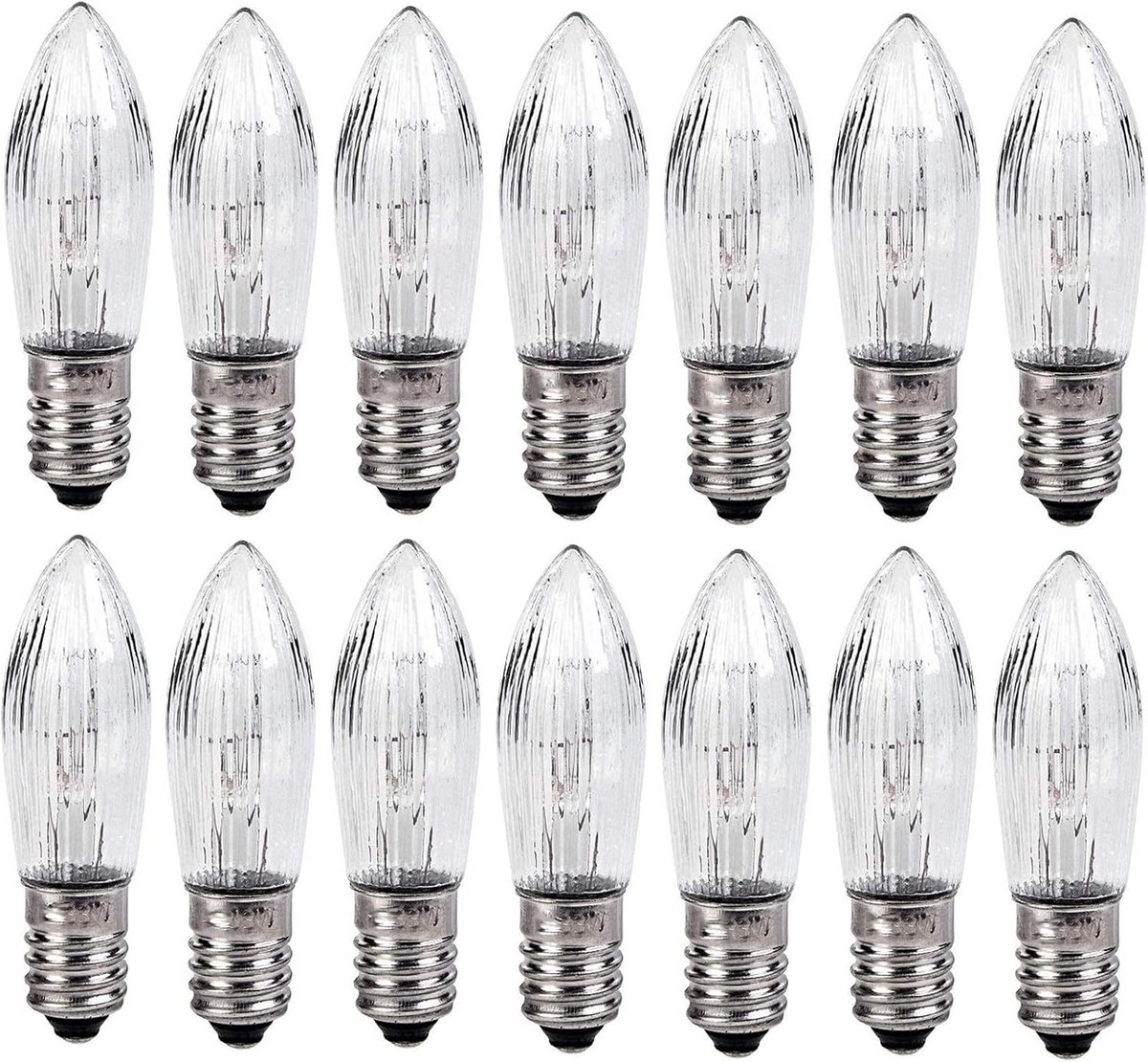 14 Stuks E10 LED Kaarslampjes Vervanging voor Sprookjesverlichting 34V 3W