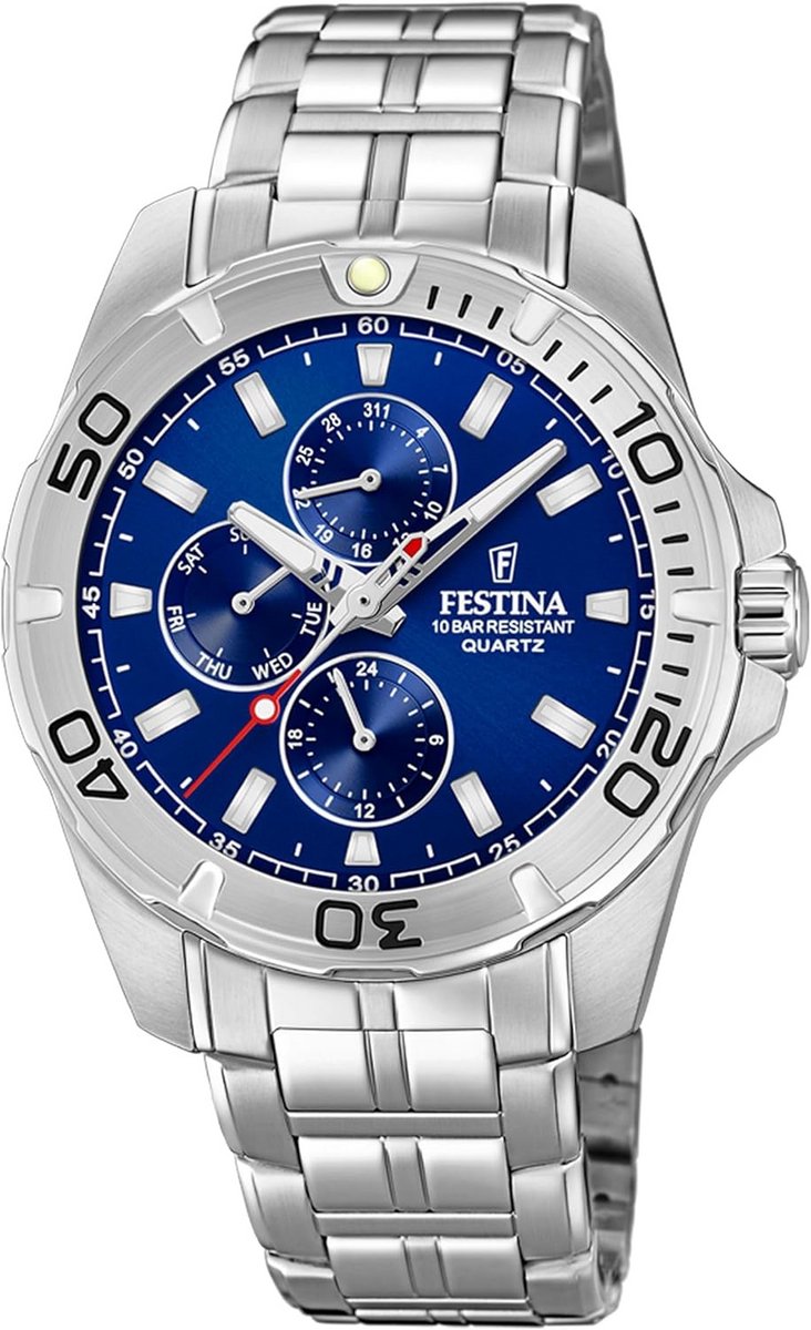 Herenhorloge RVS Band Analoge Wijzerplaat Zilver