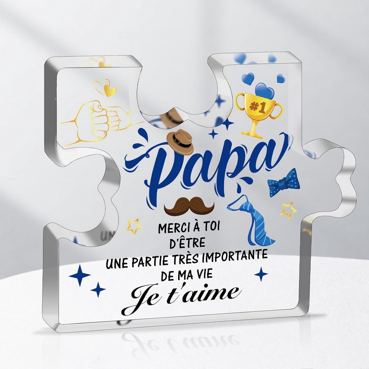 Uniek Acryl Puzzel Cadeau voor Vaderdag en Verjaardag
