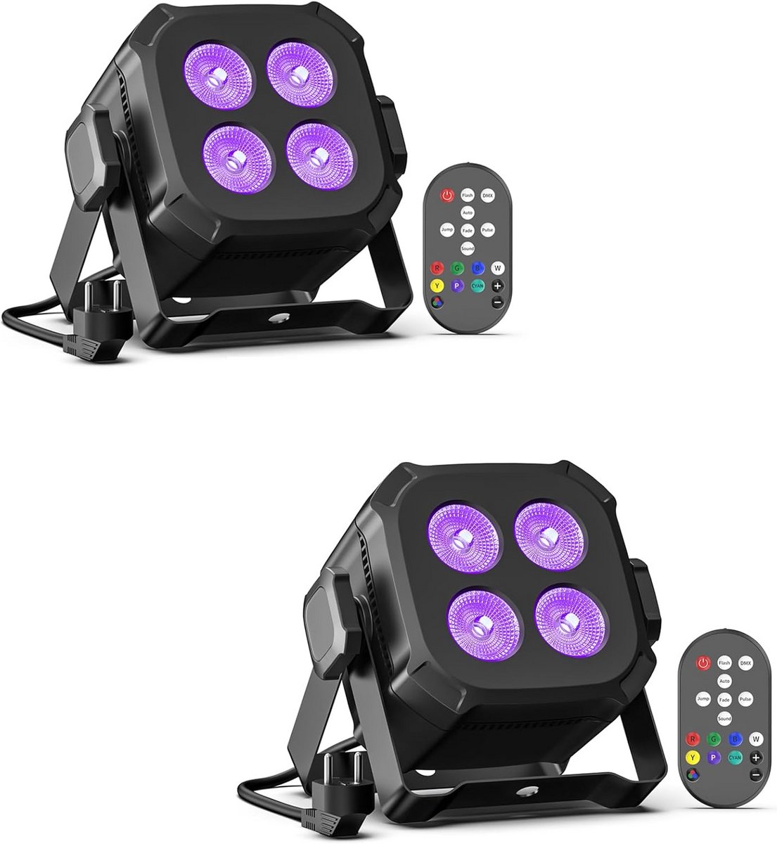 2 Stuks Mini LED Par Verlichting RGBW Spot Discotheek Feest Verlichting DMX Besturing