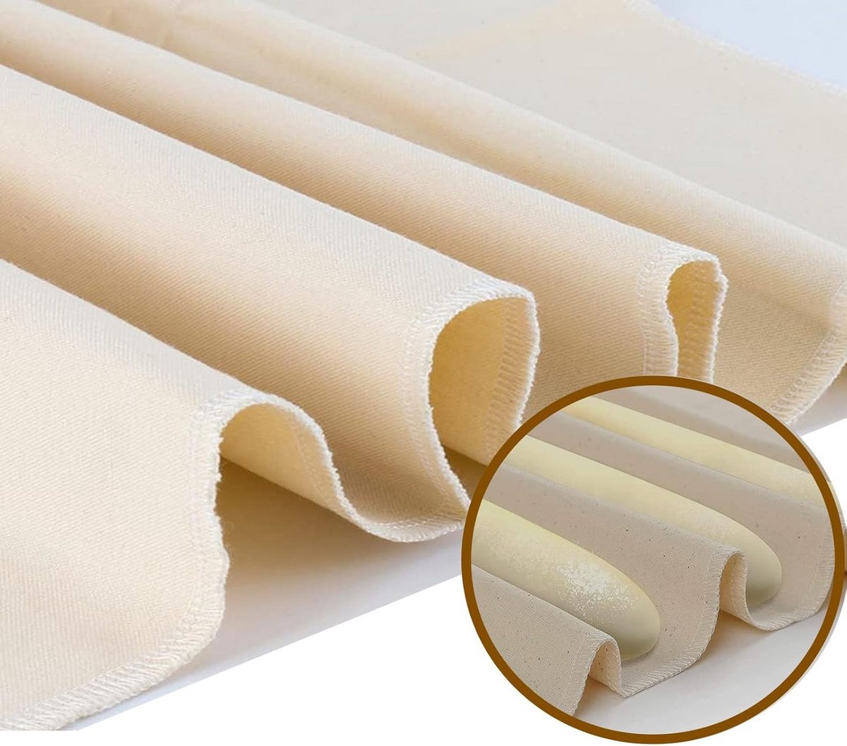 Herbruikbare Broodbakdoek van Katoen voor Rijzend Deeg - 90x65 cm
