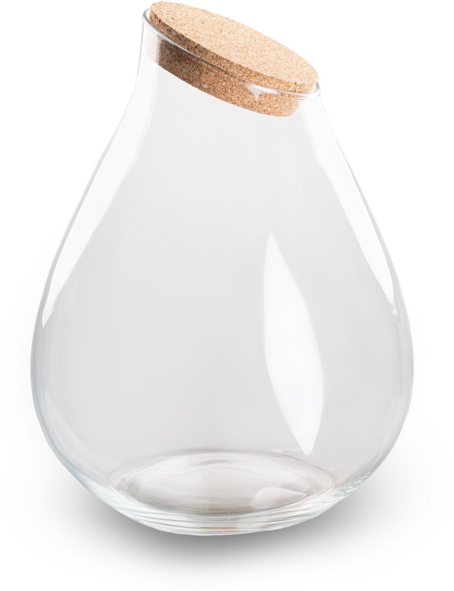 Terrarium fles ‘Drop XXL’ met kurk - Gesloten terrarium Ø 34 cm ↑ 43 cm