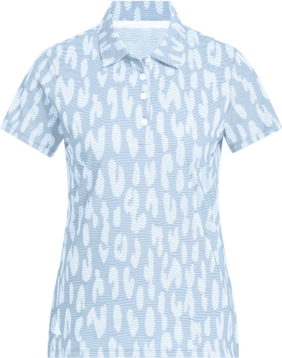 Adidas W Ultimate Jaquard Dames Polo Lichtblauw