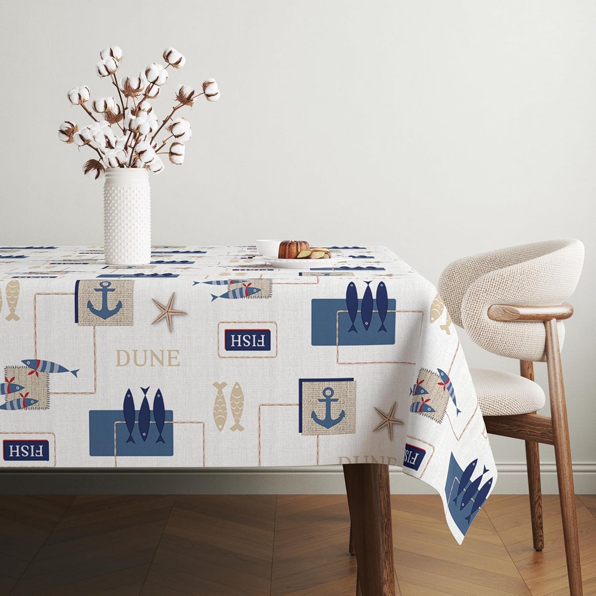 Waterdicht Tafelkleed Zeeblauw 100x140 cm - Vlekbestendig en Gemakkelijk Schoon te Maken