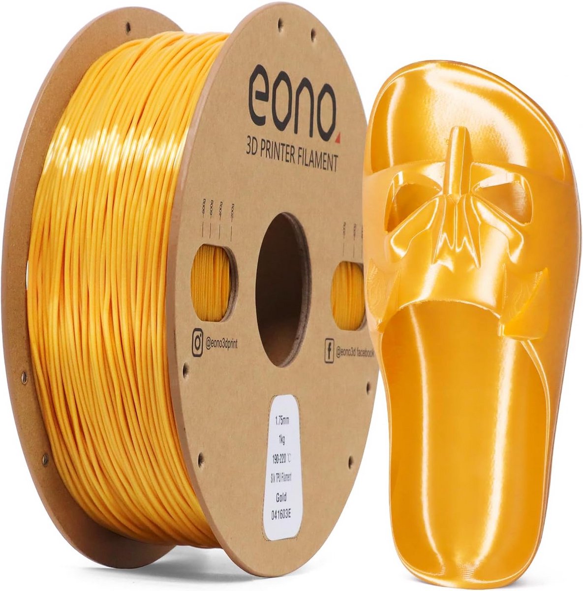 Flexibel 3D Printer Filament, Zijdeglans TPU 1.75 mm, Sterk en Veerkrachtig, 1 kg