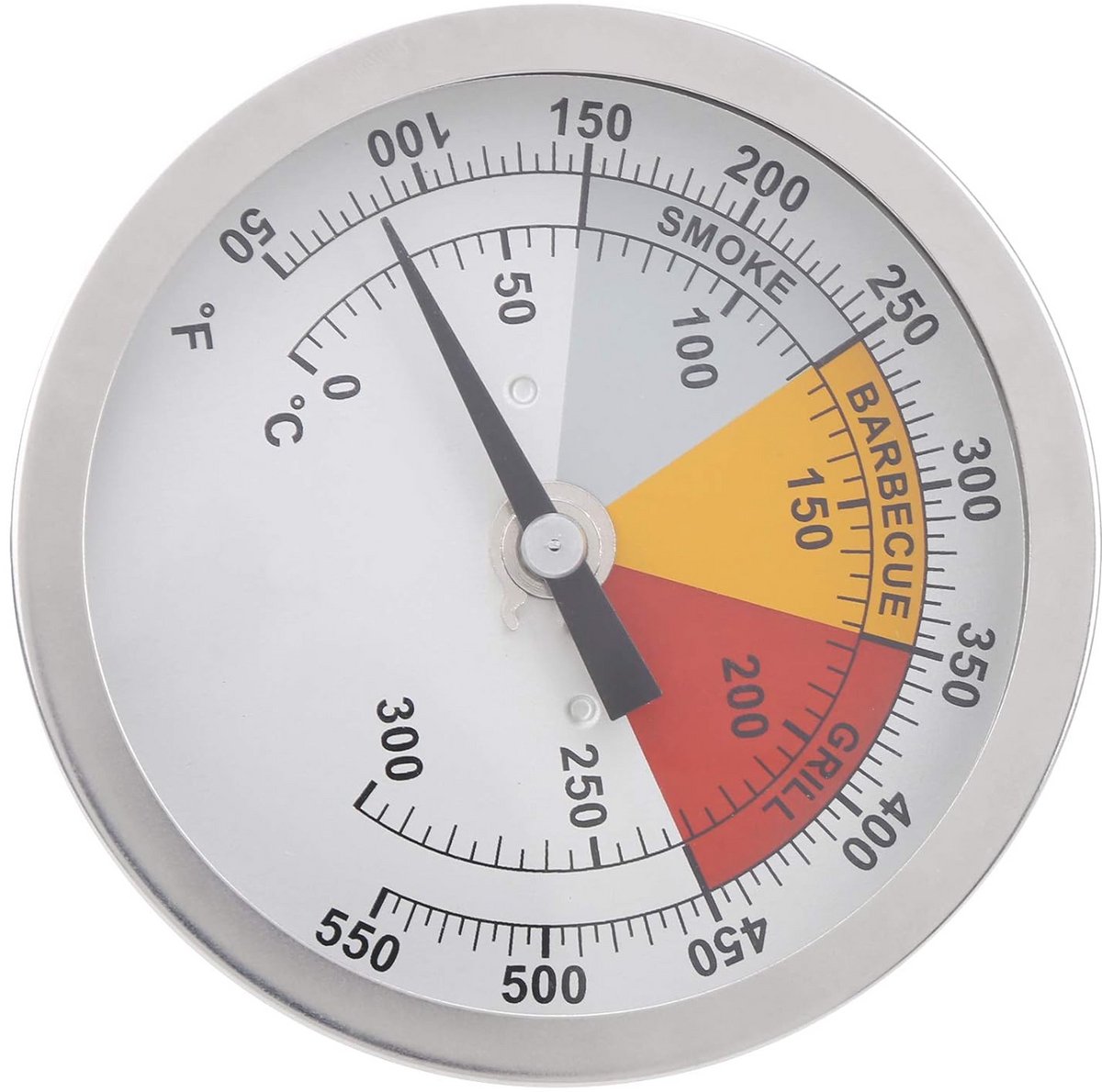 Roestvrijstalen BBQ Thermometer 0-300°C voor Grill, Houtskool en Oven