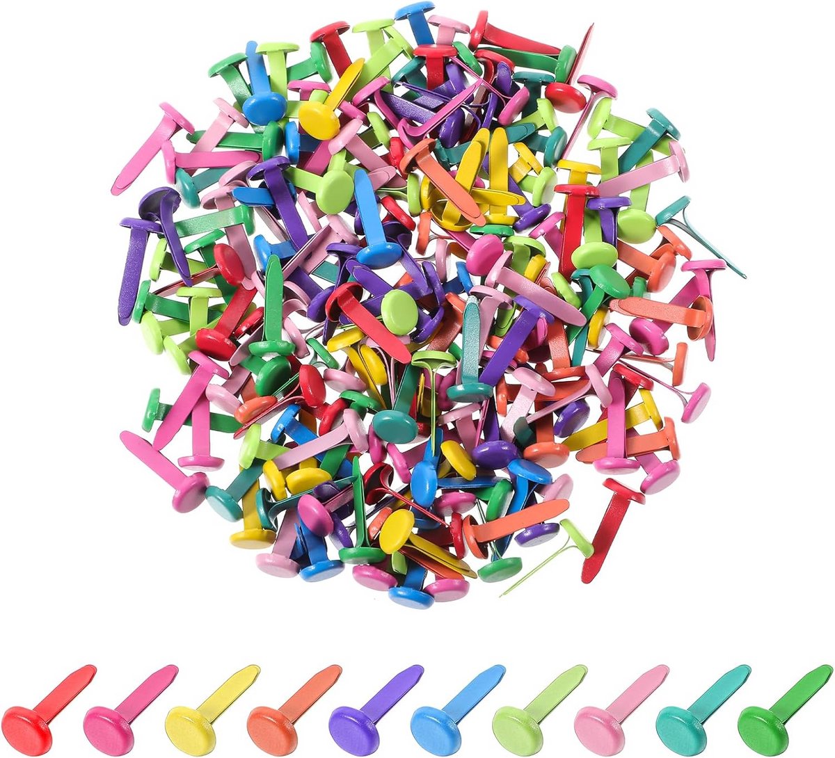 200 Stuks Gekleurde Briefklemmen Metaal - Ideaal voor Scrapbooking, Knutselen en Kantoor