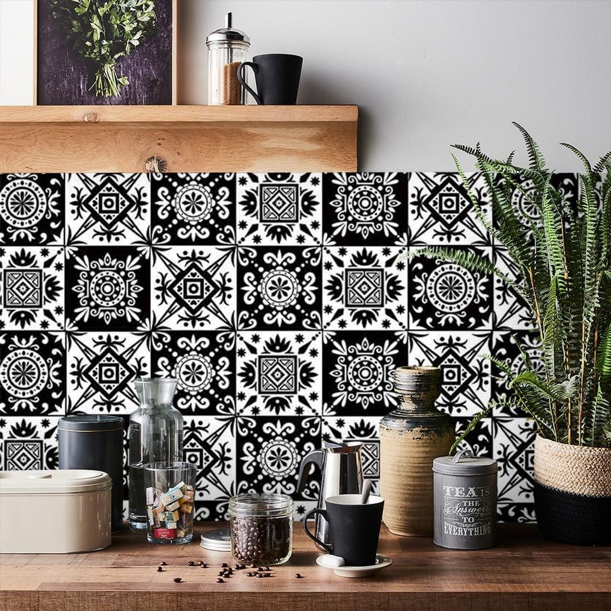 Zelfklevende Mozaïek Tegelstickers 24 stuks PVC - Waterdichte Wandstickers voor Keuken en 