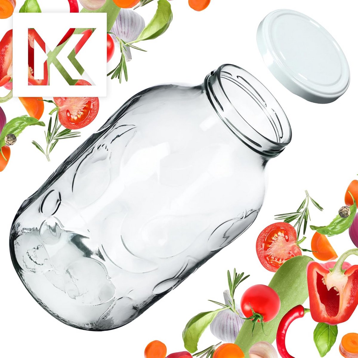 Grote Inmaakpot 5 Liter met Deksel voor Zuurkool en Fermenteren