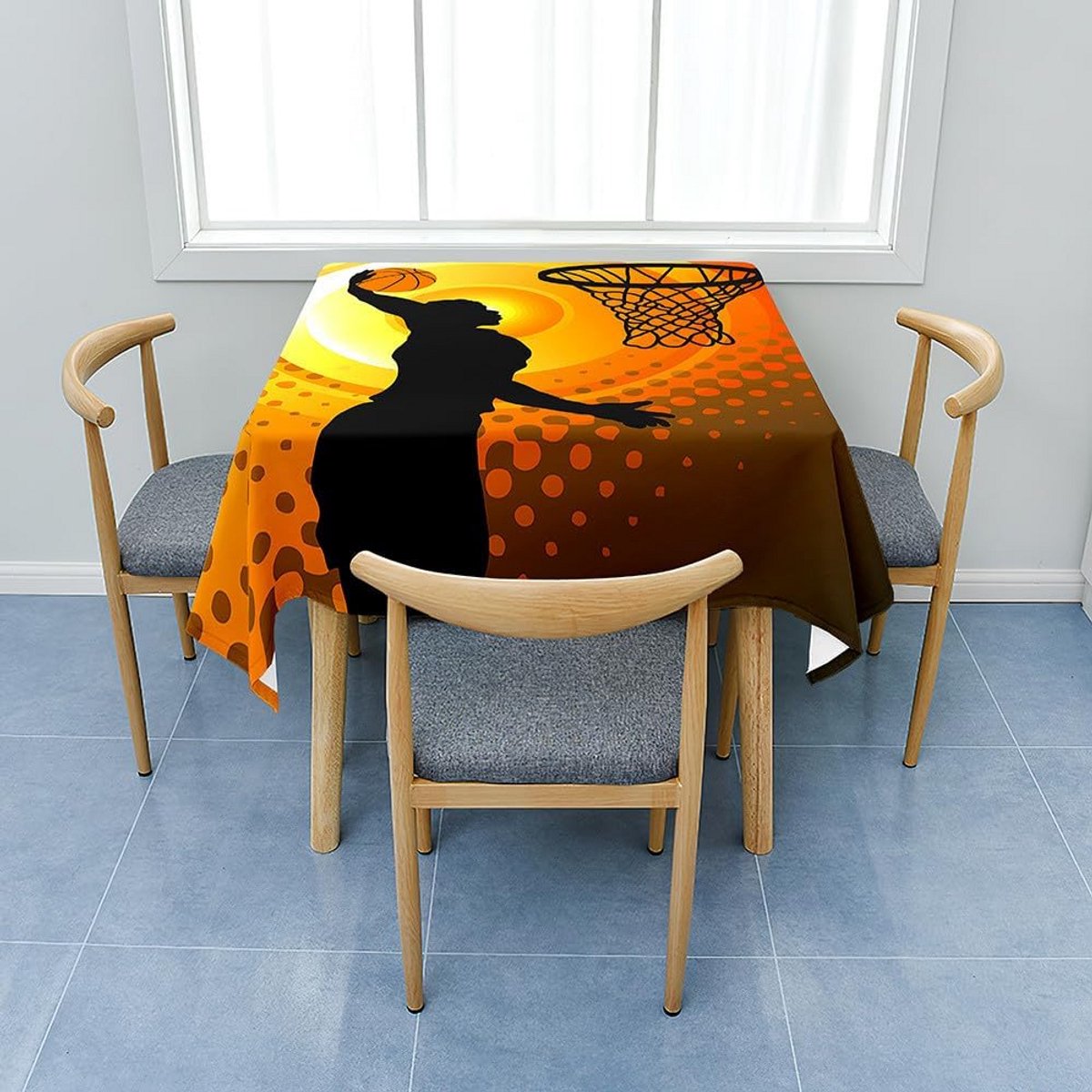 Vierkant Wasbaar Tafelkleed Polyester voor Keuken en Feest 150x150 cm