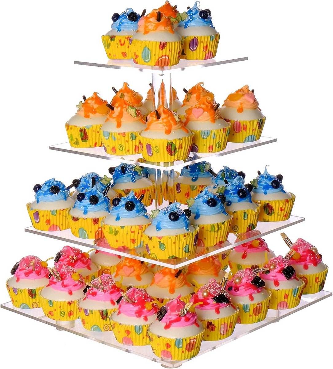 4 Laags Taart- en Cupcake Presentatiestandaard Acryl Dessertdisplay