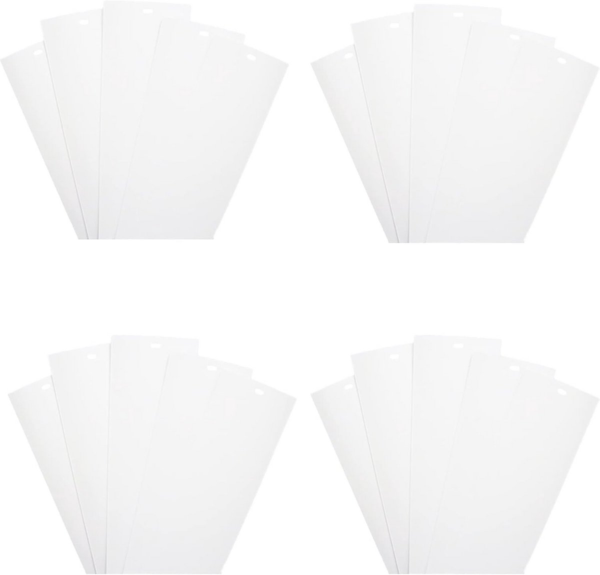 Verticale Jaloezie Lamellen Vervanging Wit 200cm x 9cm - Pak van 20 Stuks