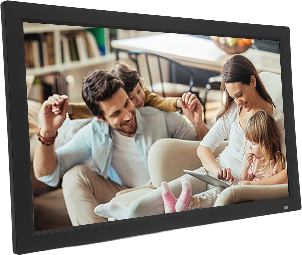 Digitale Fotolijst - Elektronisch Beeldscherm - Foto's Delen - App Bediening Overal - 215 Inch HD IPS - Zwart