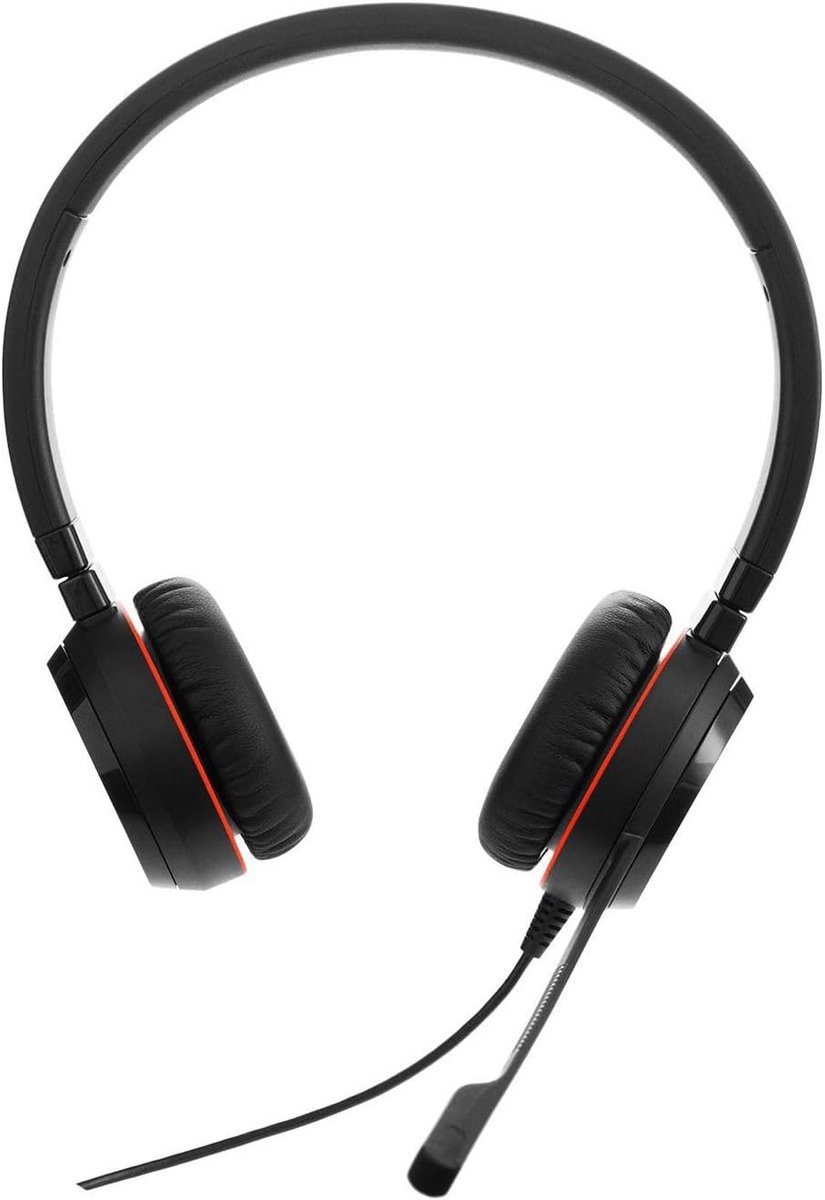 Stereo Headset - Bedrade Hoofdtelefoon - Kantoor Calls - Comfortabele Pasvorm - Zwart