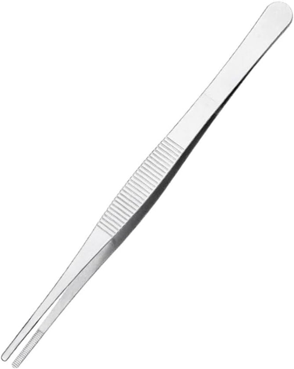 Keukenpincet RVS - Voedsel Tang - Precisie Koken - Roestvrij Staal - 29.5 cm
