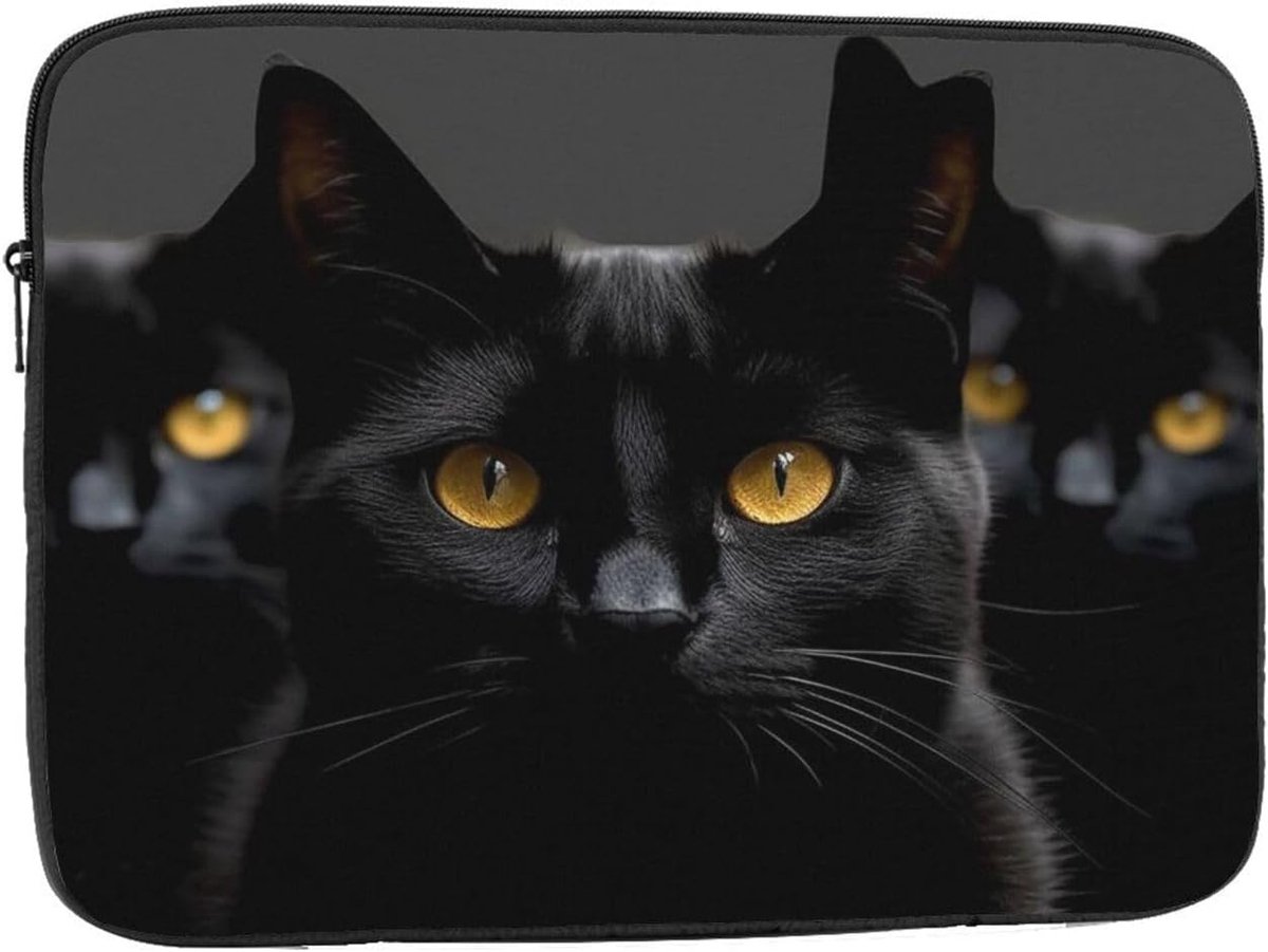 Laptophoes 12 inch - Notebook Tas - Veilige Opslag - Waterbestendig Nylon - Slim Fit - Zwart