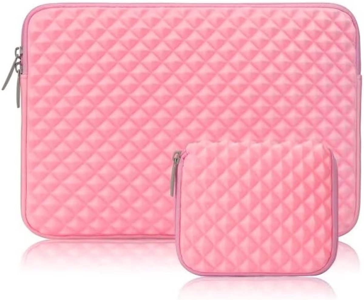 Laptoptas Sleeve - Tablethoes - Zakelijk Vervoer - Krasbestendig - 14.6 Inch - Roze