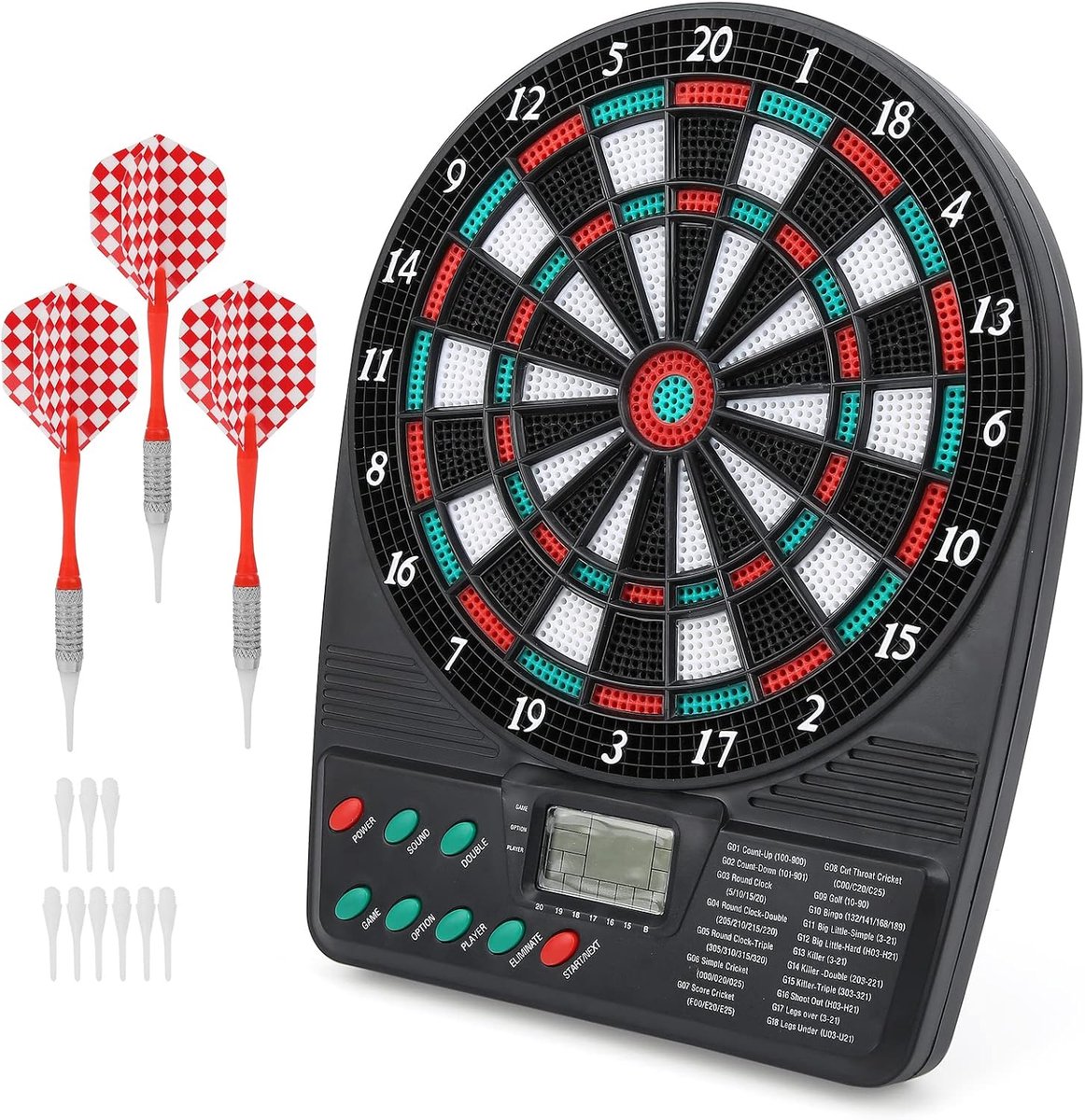 Elektronisch Dartbord - Digitaal Scorebord - Darten Oefenen - Automatische Puntentelling - 26x20x3 cm - Willekeurig