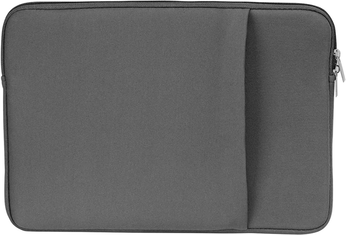 Laptoptas - Notebookhouder - Veilig Vervoer - Zijvak met Rits - 13 Inch Compatibel - Grijs