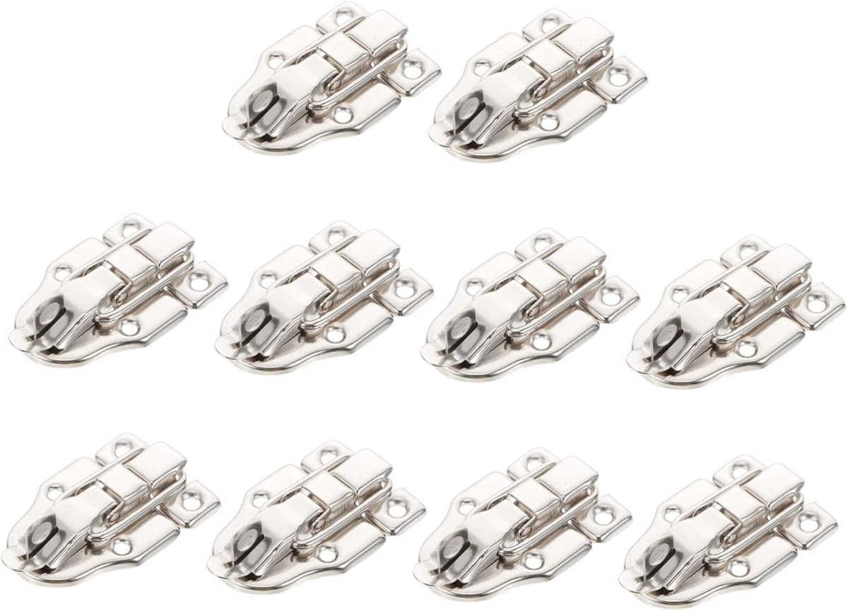 Sleutelkluisje - Tuimelslot Opbergruimte - Sieraden Gereedschap - 10 Stuks IJzer - 6.2x4x1.5 CM - Zilver