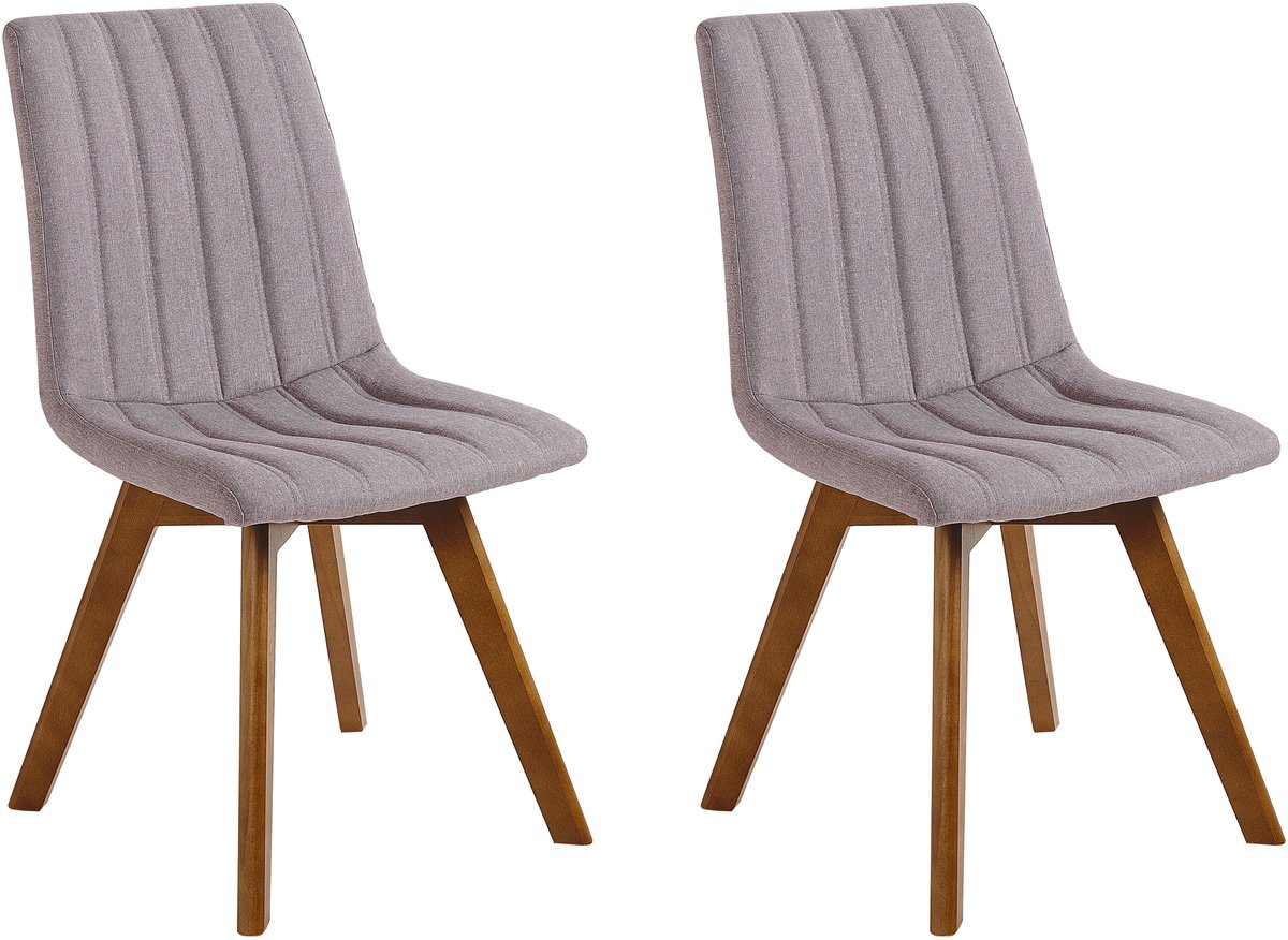 CALGARY - Eetkamerstoel - Taupe - Polyester