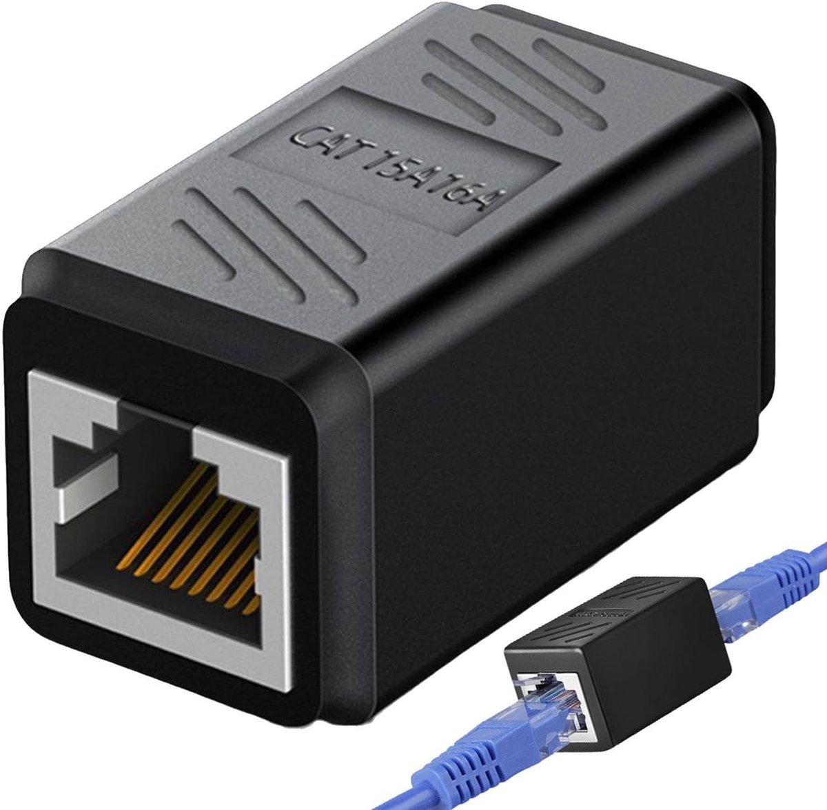 Netwerk Adapter - Kabel Verlengstuk - Internet Uitbreiding - Snelle Data Overdracht - Compact Formaat - Zwart