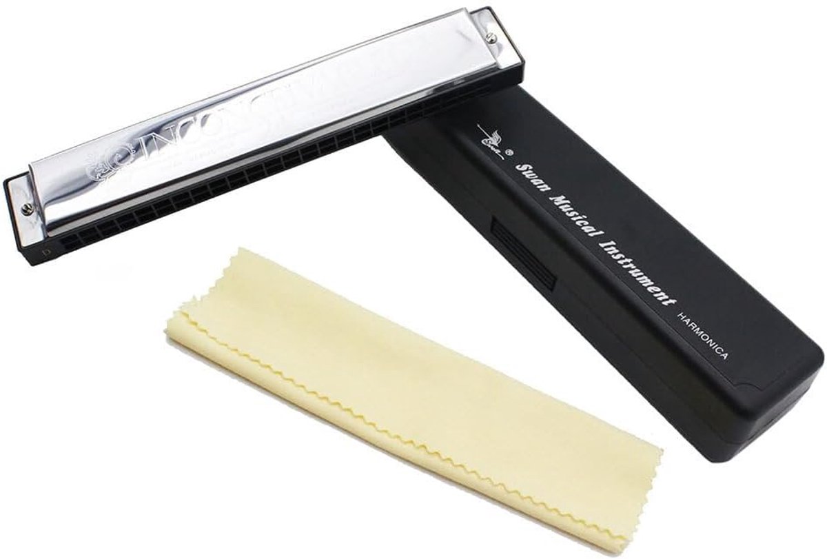 Mondharmonica - Blaasinstrument - Muziek Maken - 24 Dubbele Gaten - 17.8 cm