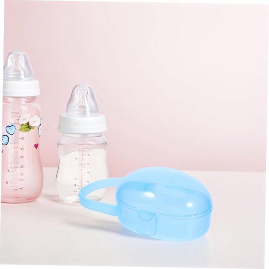 Speendoosje Baby - Speenhouder Reiscontainer - Fopspenen Beschermen - Valbestendig Ontwerp - 11 x 5.5 x 4 cm - Hemelsblauw — afbeelding 4
