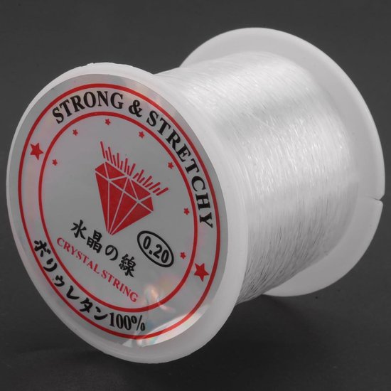 Nylon Vislijn - Kralenkoord - Vissen - 02 mm Diameter - 11 Pond Trekkracht - Doorzichtig van Merkloos — afbeelding 2