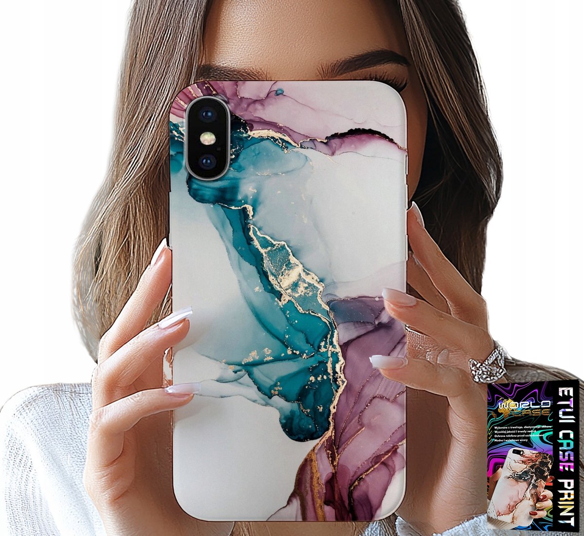HOESJE VOOR IPHONE X / XS - ELEGANT MARMERMODIEUS VROUWELIJK HOESJE