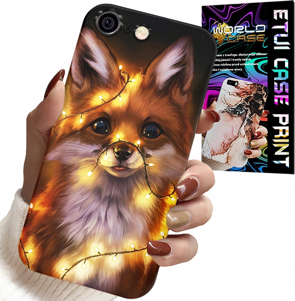 HOESJE VOOR IPHONE (6 PLUS) - ZOET VOSJE, BOSDIERHOESJE + GLAS