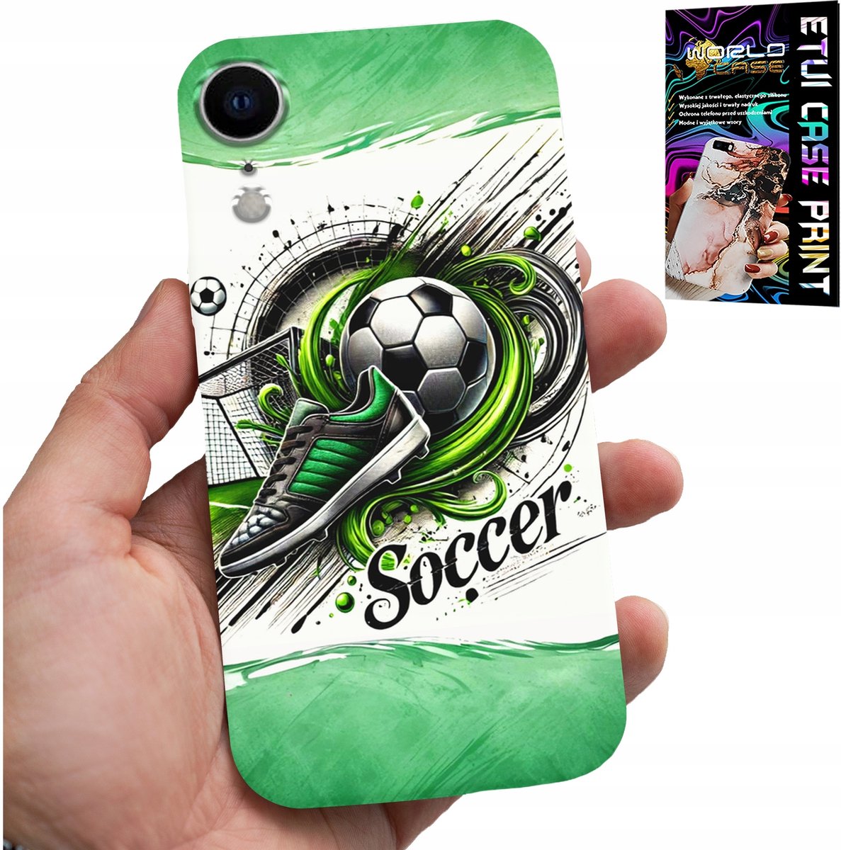 Hoesje voor iPhone XR - Voetbal, Voetbalhoesje + Glas
