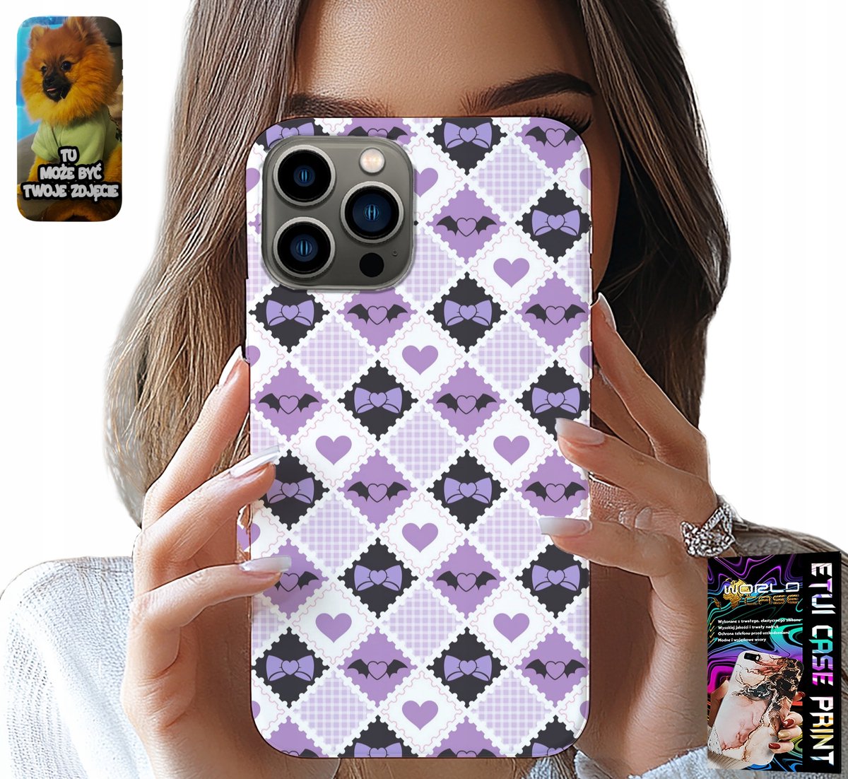 HOESJE VOOR IPHONE 13 PRO - MODIEUZE HARTJESSTRIK + GLAS