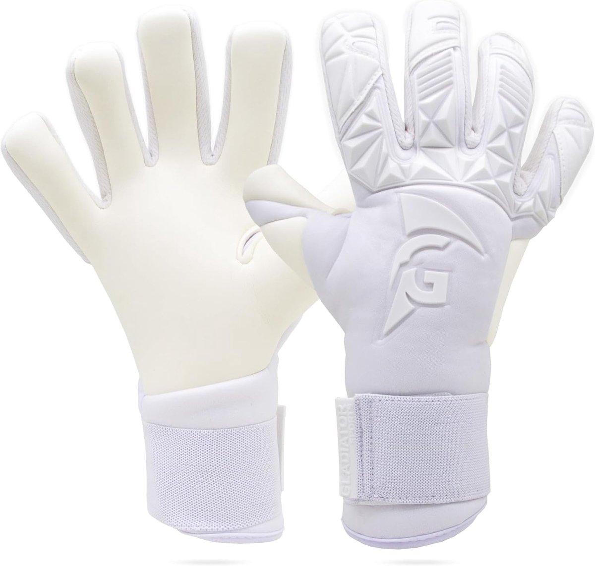 Keepershandschoenen - Doelman Handschoenen - Voetbal Wedstrijd - 4mm Latex Handpalm - Maat 9 - Wit