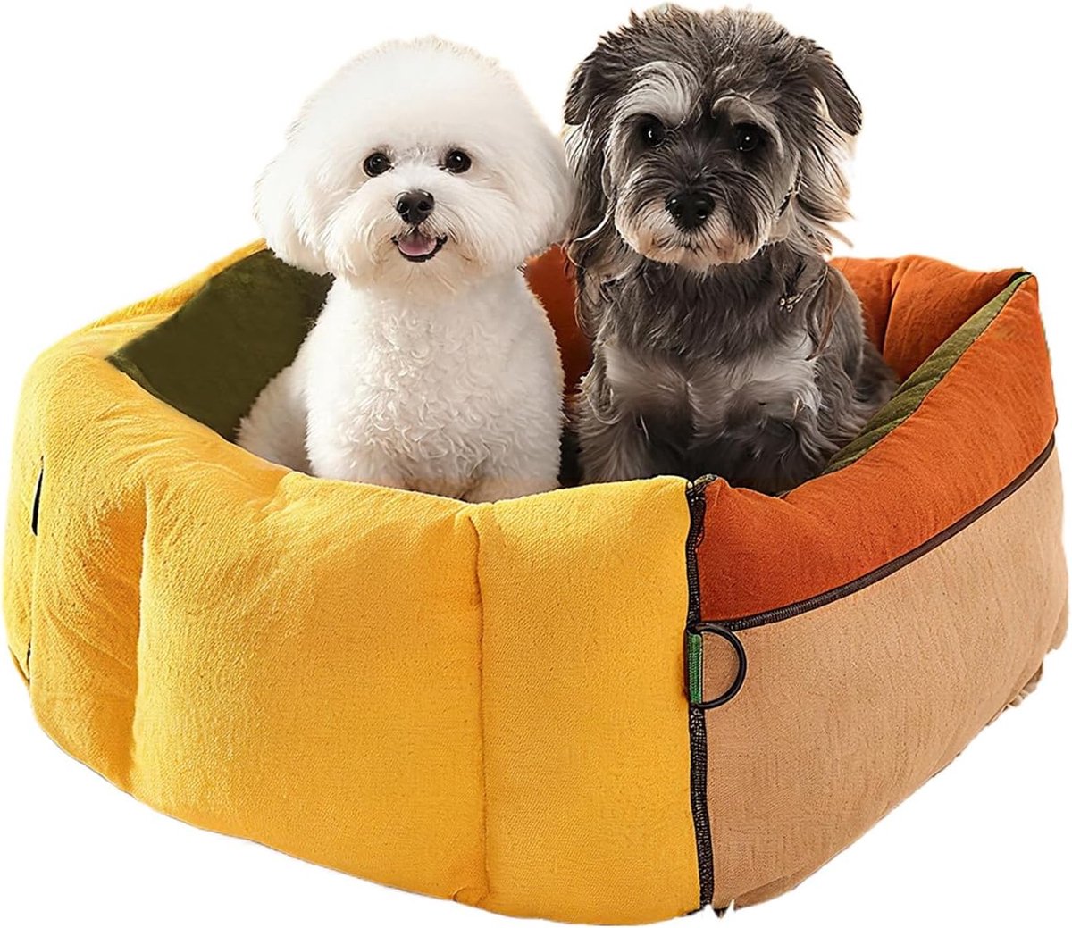 Autostoel Huisdier - Reiskussen Hond - Veilig Reizen - Geintegreerde Opbergvakken - 50 x 44 x 41 cm - Enkele Attribuut