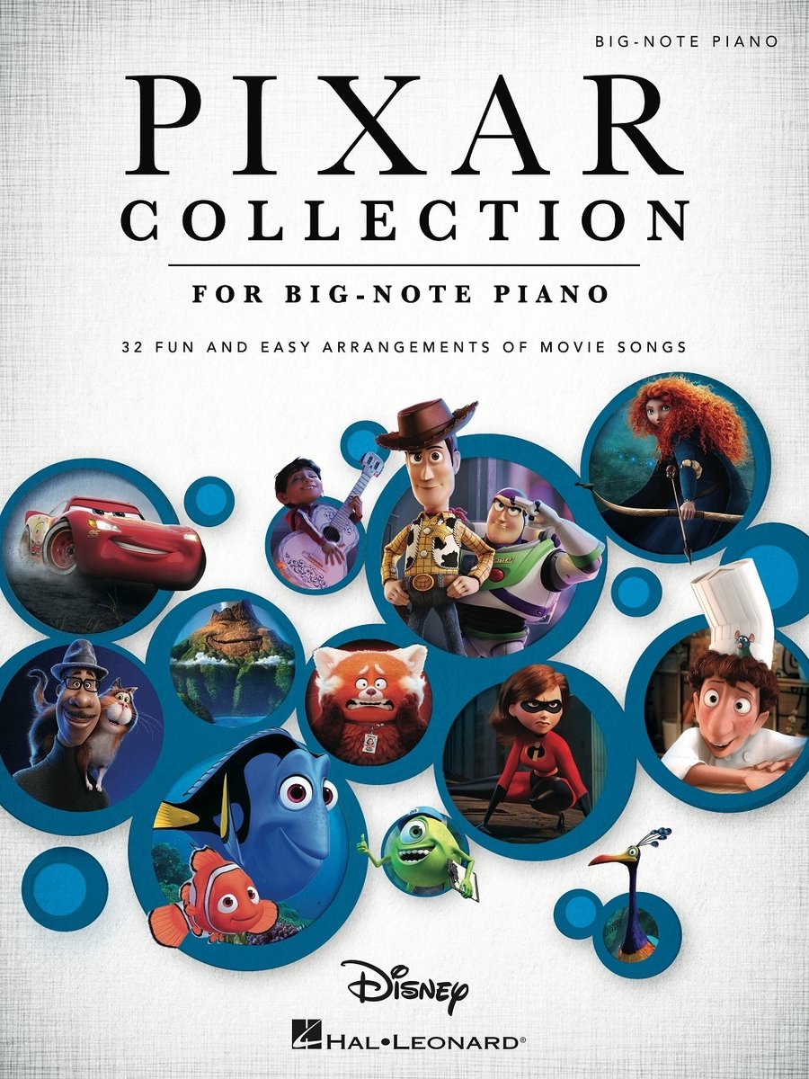 Pixar Collection, 32 Songs From Contemporary Animated Classics Arranged For Big-Note Piano With Lyrics